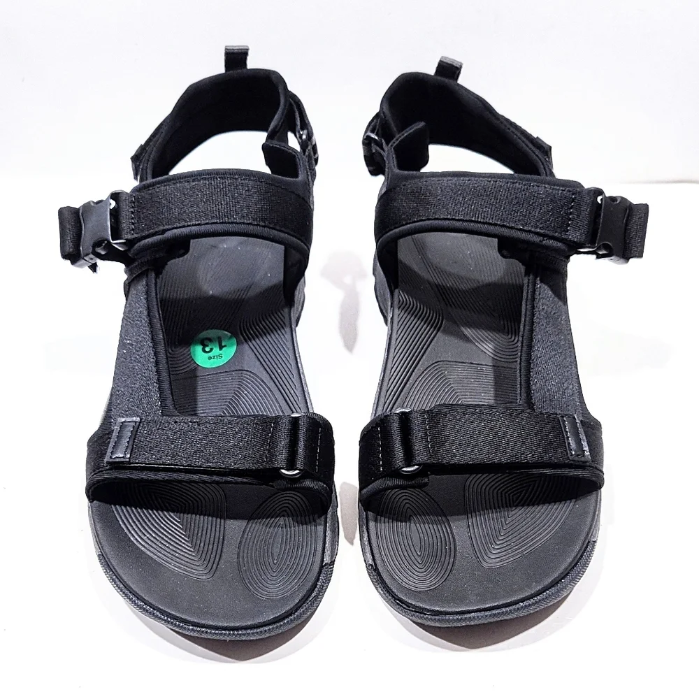 G. H. Bass Trek Sporty Sandal Black Men's Size 13 Water Shoes Adjustable New